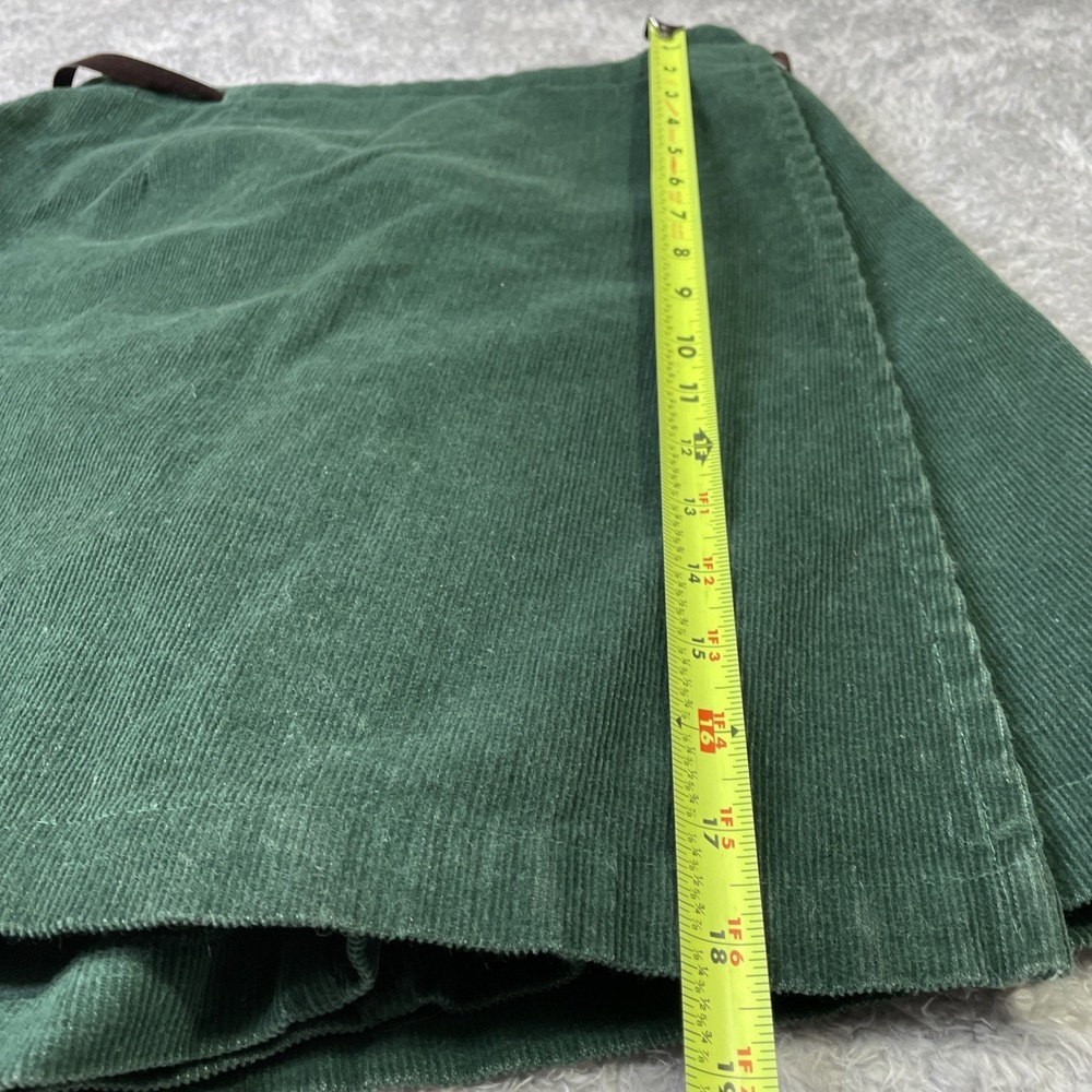 Vintage Made in USA Ivy Collectibles Corduroy Wrap Midi Skirt Green Sz 24x18 - Picture 6 of 9